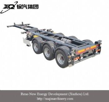 Tri-axle 20-45ft Mid-rear Retractable Skeletaltrailer GDHY