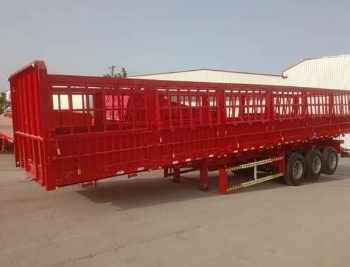 Dumping semi-trailer truck